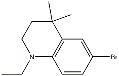 6-broMo-1-ethyl-4,4-diMethyl-1,2,3,4-tetrahydroquinoline Struktur