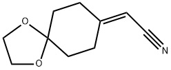 2-(1,4-二氧杂-螺[4.5]癸-8-亚基)-乙腈, 124499-35-0, 结构式
