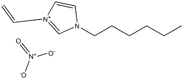 1-乙烯基-3-己基咪唑硝酸盐 结构式