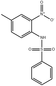N-(4-メチル-2-ニトロフェニル)ベンゼンスルホンアミド 化学構造式