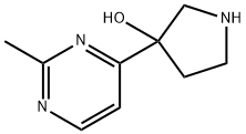 3-(2-methylpyrimidin-4-yl)pyrrolidin-3-ol Struktur