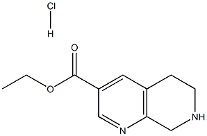 Ethyl 5,6,7,8-tetrahydro-1,7-naphthyridine-3-carboxylate HCl Struktur