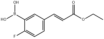 (E)-5-(3-Ethoxy-3-oxoprop-1-enyl)-2-fluorophenylboronic acid Struktur