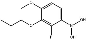 2-Fluoro-4-methoxy-3-propoxyphenylboronic acid 化学構造式
