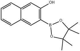 3-ヒドロキシナフタレン-2-ボロン酸ピナコールエステル 化学構造式