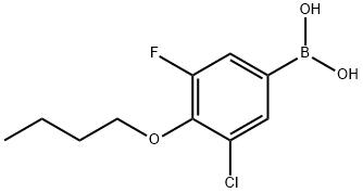 4-丁氧基-3-氯-5-氟苯基硼酸, 2096338-35-9, 结构式