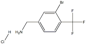 3-溴-4-三氟甲基苄胺盐酸盐, , 结构式