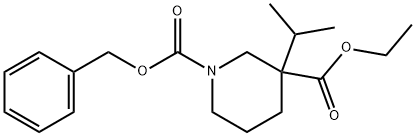 Ethyl 1-Cbz-3-isopropylpiperidine-3-carboxylate Struktur