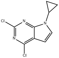 2,4-dichloro-7-cyclopropyl-7H-pyrrolo[2,3-d]pyriMidine Structure