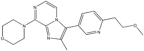 4-(3-(6-(2-Methoxyethyl)pyridin-3-yl)-2-MethyliMidazo[1,2-a]pyrazin-8-yl)Morpholine 结构式