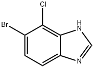 1H-ベンズイミダゾール, 6-ブロモ-7-クロロ- 化学構造式