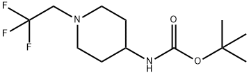 TERT-ブチル 1-(2,2,2-トリフルオロエチル)ピペリジン-4-イルカルバメート 化学構造式