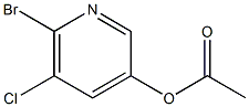 Acetic acid 6-broMo-5-chloro-pyridin-3-yl ester Structure