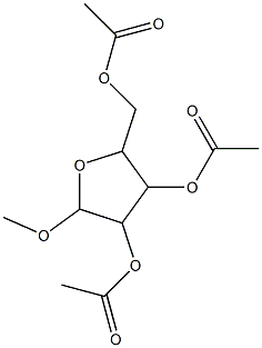 Acetic acid 3,4-diacetoxy-5-Methoxy-tetrahydro-furan-2-ylMethyl ester Structure