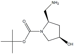 (2R,4R)-tert-butyl2-(aMinoMethyl)-4-hydroxypyrrolidine-1-carboxylate Structure