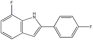 7-Fluoro-2-(4-fluoro-phenyl)-1H-indole Struktur