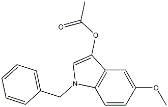 Acetic acid 1-benzyl-5-Methoxy-1H-indol-3-yl ester,,结构式