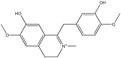 3,4-Dihydro-7-hydroxy-1-[(3-hydroxy-4-Methoxyphenyl)Methyl]-6-Methoxy-2-MethylisoquinoliniuM- Structure