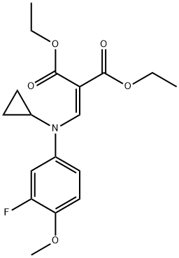 [[N-Cyclopropyl-(3-fluoro-4-Methoxyphenyl)aMino]Methylene]-propanedioic Acid Diethyl Ester Structure