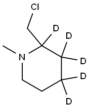2-ChloroMethyl-1-Methylpiperidine-d5 Structure
