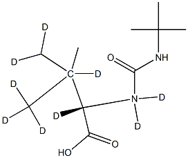 N-[[(1,1-DiMethylethyl)aMino]carbonyl]-3-Methyl-L-valine-d9 Structure