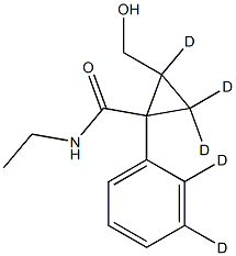 N-Ethyl-2-(hydroxyMethyl)-1-phenyl-cyclopropanecarboxaMide-d5 Structure