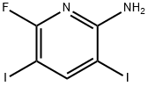 6-fluoro-3,5-diiodopyridin-2-aMine Struktur