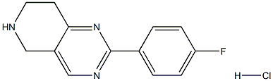 2-(4-Fluoro-phenyl)-5,6,7,8-tetrahydro-pyrido[4,3-d]pyriMidine hydrochloride Struktur