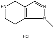1-メチル-4,5,6,7-テトラヒドロ-1H-ピラゾロ[4,3-C]ピリジン塩酸塩 化学構造式