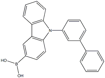 9-(bipheny-3-yl)-9H-carbazol-3-ylboronic acid Struktur