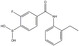 4-(2-乙基苯基氨基甲酰)-2-氟苯硼酸,97% 结构式