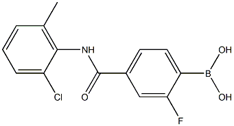 4-(2-氯-6-甲基苯基氨基甲酰)-2-氟苯硼酸,97%, , 结构式