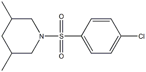 1-(4-氯苯基磺酰基)-3,5-二甲基哌啶, 5344-11-6, 结构式