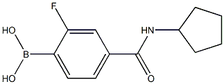 4-CyclopentylcarbaMoyl-2-fluorobenzeneboronic acid, 97% 结构式