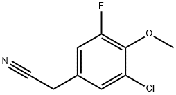 3-Chloro-5-fluoro-4-Methoxyphenylacetonitrile, 97% Struktur