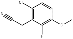6-氯-2-氟-3-甲氧基苯乙腈, 1017777-80-8, 结构式