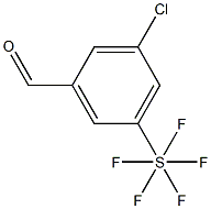 3-Chloro-5-(pentafluorothio)benzaldehyde, 97% 化学構造式