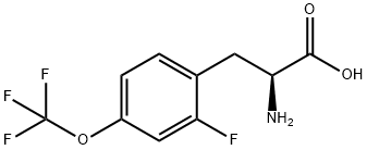 2-フルオロ-4-(トリフルオロメトキシ)-DL-フェニルアラニン 化学構造式