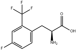 4-フルオロ-2-(トリフルオロメチル)-DL-フェニルアラニン 化学構造式