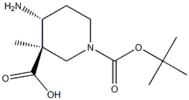 1-tert-butyl 3-Methyl (3R,4R)-4-aMinopiperidine-1,3-dicarboxylate Struktur