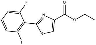 2-(2,6-二氟苯基)噻唑-4-羧酸乙酯 结构式