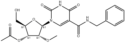 5-BenzylaMinocarbonyl-3'-O-acetyl-2'-O-Methyluridine Structure