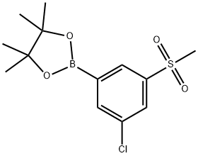 2-(3-Chloro-5-(methylsulfonyl)phenyl)-4,4,5,5-tetramethyl-1,3,2-dioxaborolane Structure