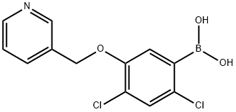 2,4-二氯-5-(吡啶-3-基甲氧基)苯基硼酸, 2096337-24-3, 结构式