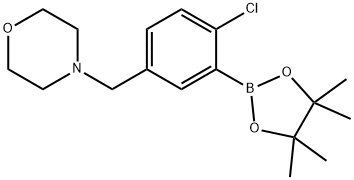 4-(4-Chloro-3-(4,4,5,5-tetramethyl-1,3,2-dioxaborolan-2-yl)benzyl)morpholine Struktur