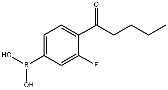 3-Fluoro-4-pentanoylphenylboronic acid Struktur