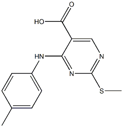 2-(Methylthio)-4-(p-tolylaMino)pyriMidine-5-carboxylic acid Structure