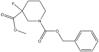 1-CBZ-3-氟哌啶-3-甲酸甲酯, , 结构式