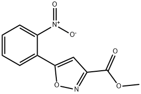 5-(2-ニトロフェニル)イソオキサゾール-3-カルボン酸メチル 化学構造式