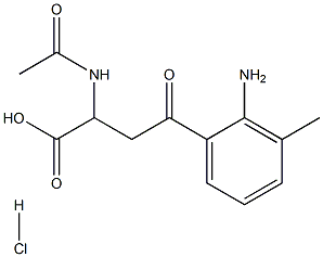 2-acetaMido-4-(2-aMino-3-Methylphenyl)-4-oxobutanoic acid hydrochloride Structure